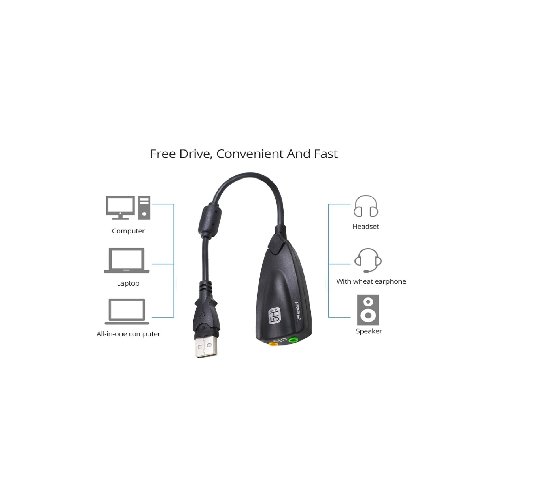 USB Sound Card 7.1 5Hv2