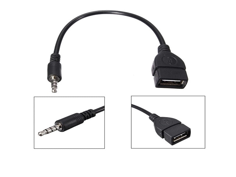 ZATECH Cable Usb Female 2 3.5 Stereo