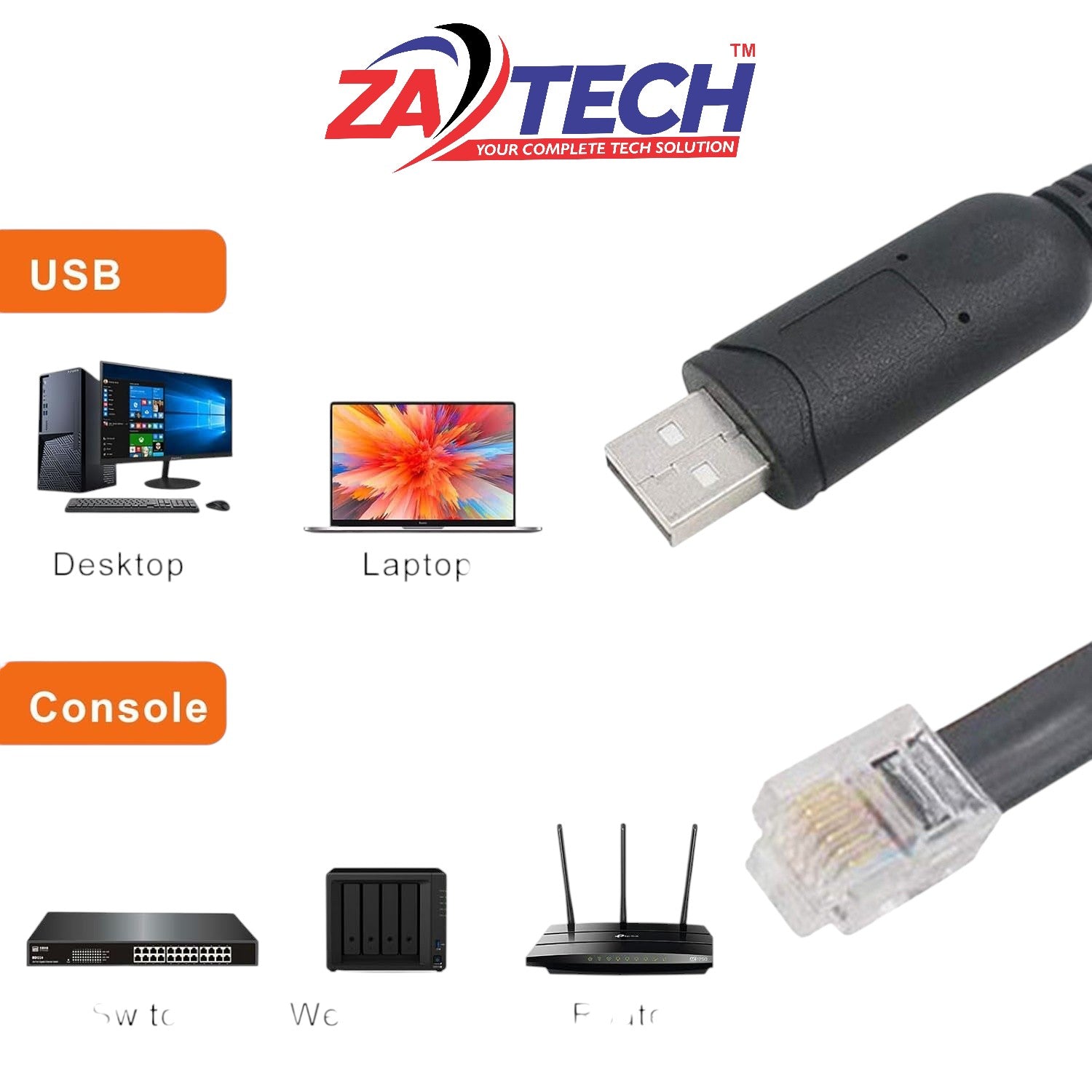 USB To Rj45 Console Cable 1.8M -FT232R