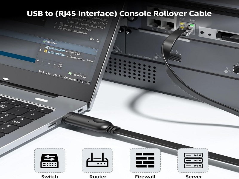 USB To Rj45 Rs 485 Console Cable 1.8M