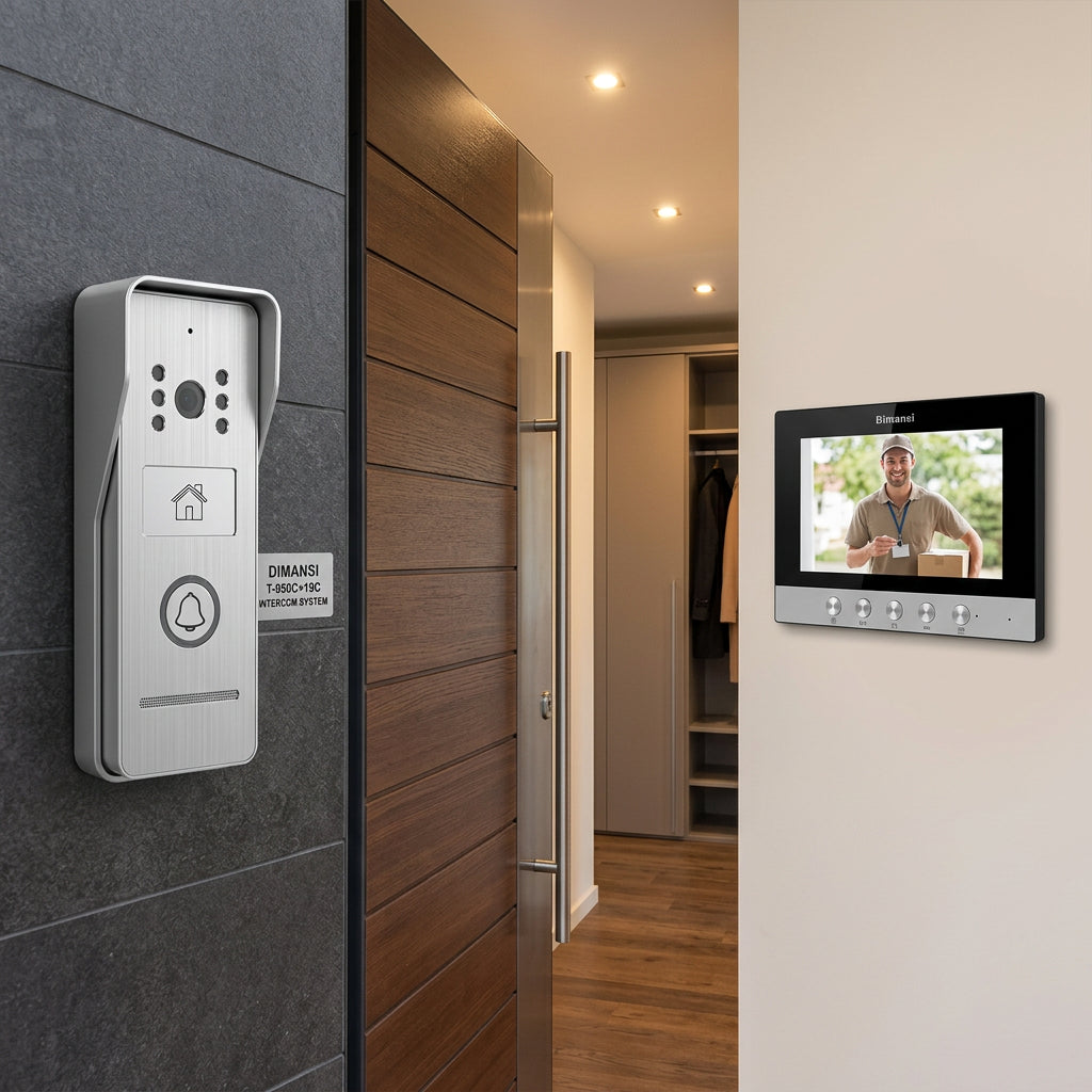 7 inch analogue video door phone intercom kit with indoor monitor and call panel (view 2)