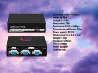 ZATECH 2 Port Vga Splitter Vga-2002