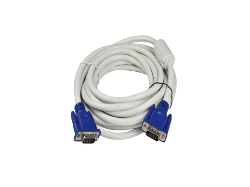 VGA Cable 10 Mtr White With Ferrite