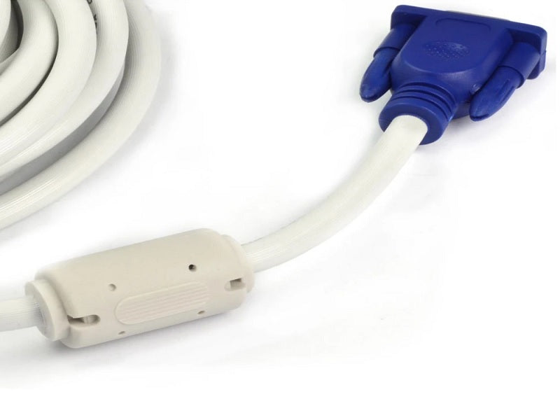 VGA Cable 10 Mtr White With Ferrite