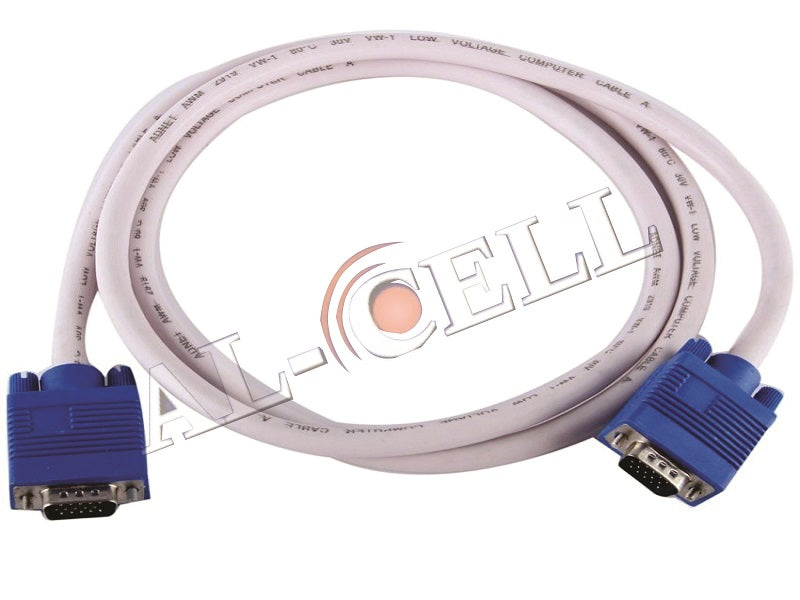 VGA Cable 5Mtr White With Ferrite