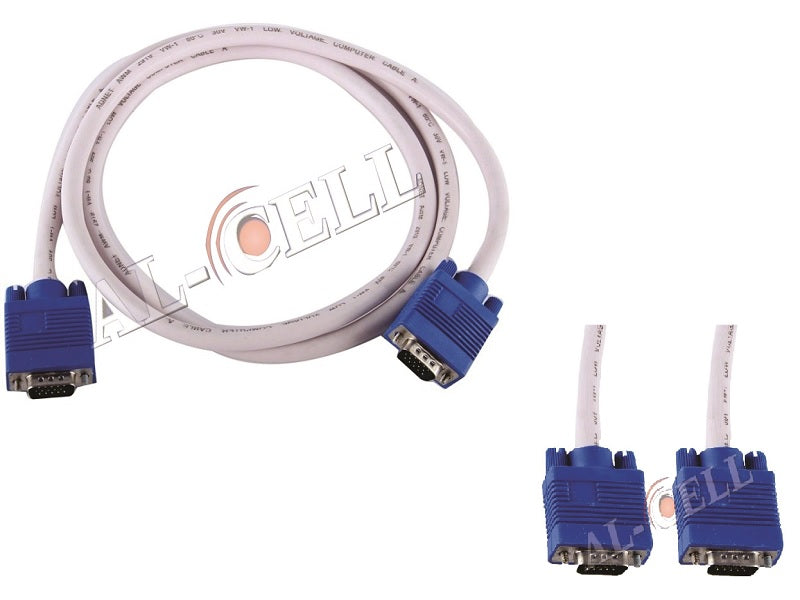 VGA Cable 5Mtr White With Ferrite
