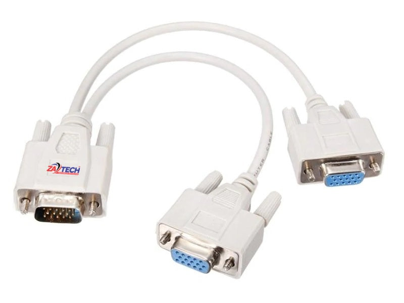 VGA Male To 2 Vga Female Converter