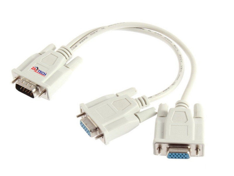 VGA Male To 2 Vga Female Converter
