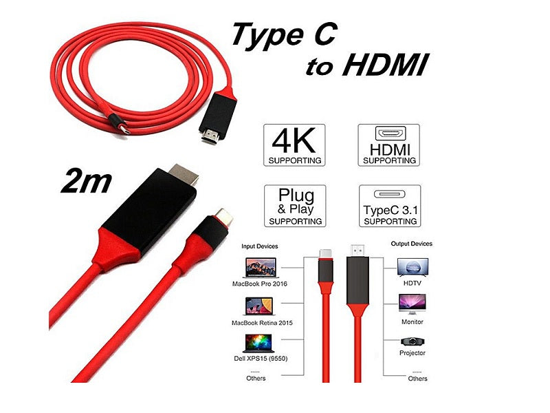 TYPE C To Hdtv Cable 2 Mtr