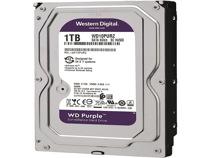 WD 1Tb Surveillance Drive For CCTV