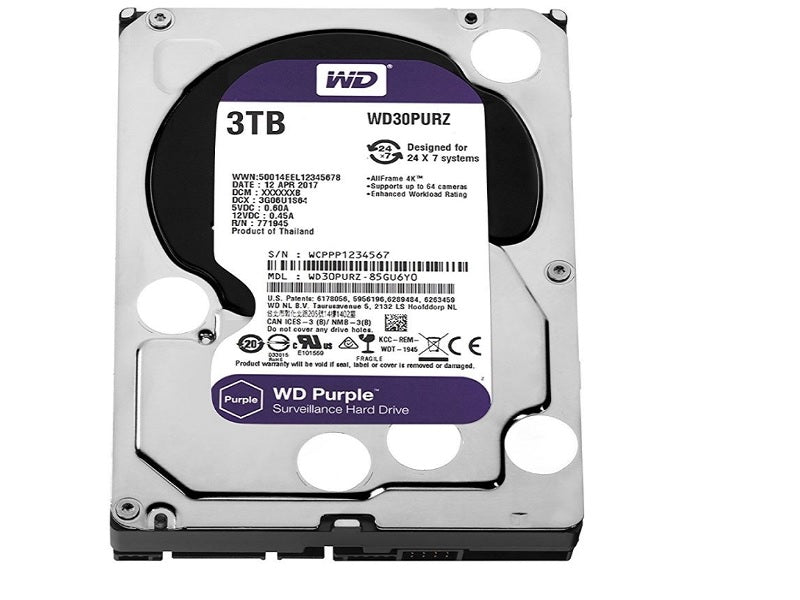WD 3Tb Surveillance Drive For CCTV