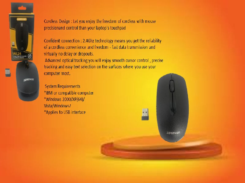ZORNWEE Wireless Mouse 2.4Ghz