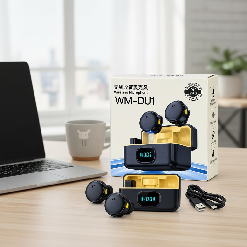WM-DU1 Dual Wireless Lavalier Microphone