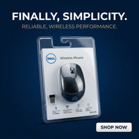 Dell WM126 Wireless Optical Mouse - RF Wireless, 3-Button, Black (570-AAMH) – view 4