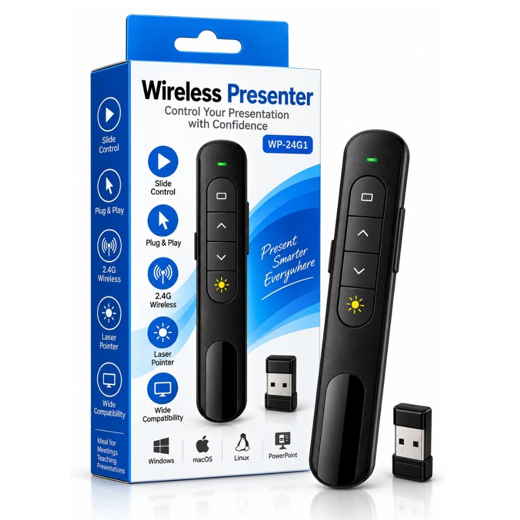 Wireless Presenter 2.4GHz USB Remote 100