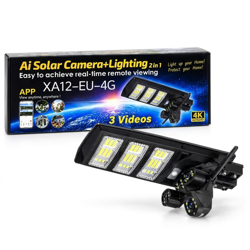 4K Aisolar Security Camera with Lighting