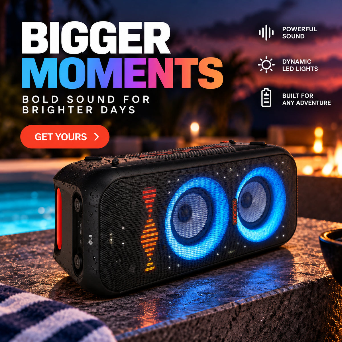 LG XBOOM XL9T 1000W Bluetooth Speaker