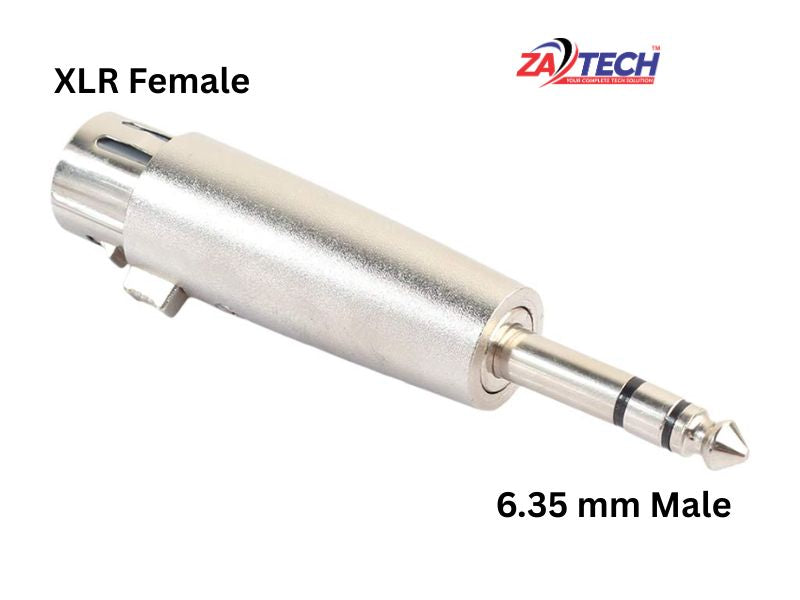 XLR 3Pin Female to 6.35mm male Mono