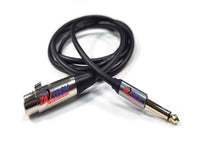 XLR Female/6.35 Male Microphone Cab 1.8M