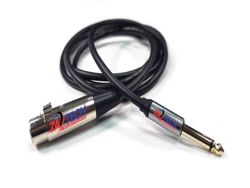 XLR Female/6.35 Male Microphone Cab 1.8M