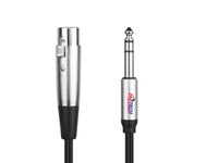 XLR Female/6.35 Male Microphone Cab 10M