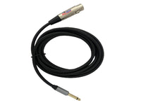 XLR Female/6.35 Male Microphone Cab 3M