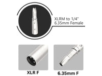 XLR 3Pin Male to 6.35mm Female