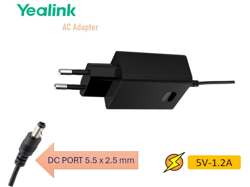 YEALINK 5v1.2Amp 5.5*2.5 Power Supply