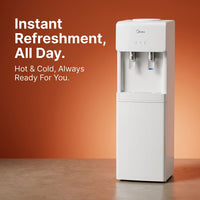 Midea YLD1675S-W Top-Loading Water Dispenser White - Cold & Ambient, 14L Cabinet
