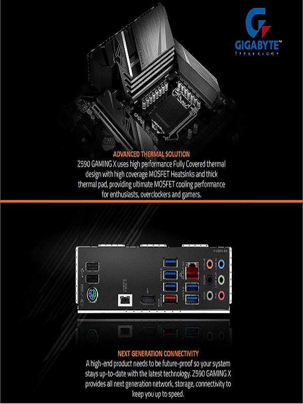 GIGABYTE Z590 Gaming X Motherboard Intel