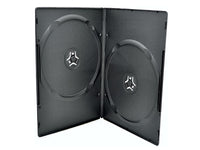 ZATECH Double DVD Case 14mm Black - Holds 2 Discs, CD/DVD Storage (ZA-006)