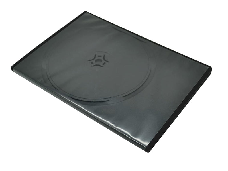 ZATECH Double DVD Case 14mm Black - Holds 2 Discs, CD/DVD Storage (ZA-006)