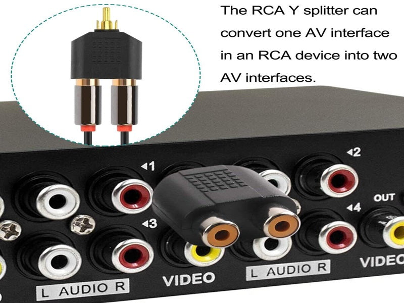 ZATECH Rca Male X 2 Rca Female