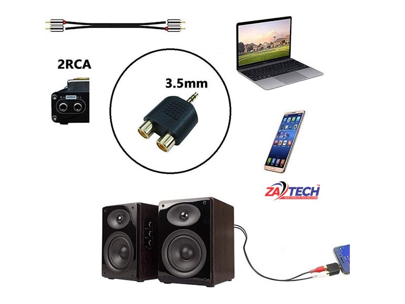 ZATECH Con Ster 3.5Female X 2 Rca Female