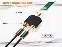 ZATECH Con Stereo 3.5Male X 2 Rca Female