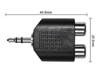 ZATECH Con Stereo 3.5Male X 2 Rca Female
