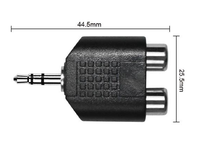 ZATECH Con Stereo 3.5Male X 2 Rca Female