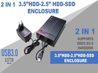 ZATECH 2.5"+3.5" Hdd Enclouser Usb3.0