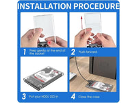 ZATECH 2.5"Clear External Hdd Enclouser