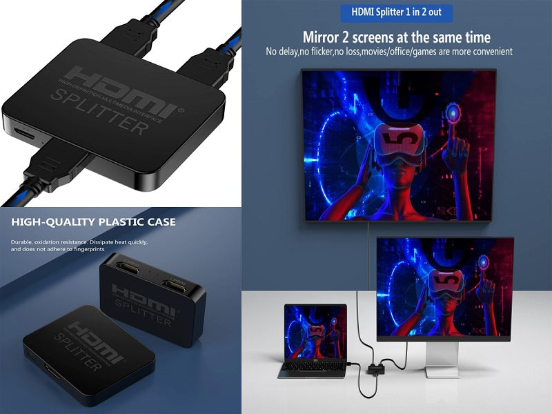 ZATECH 2Port Hdmi Splitter 1080P