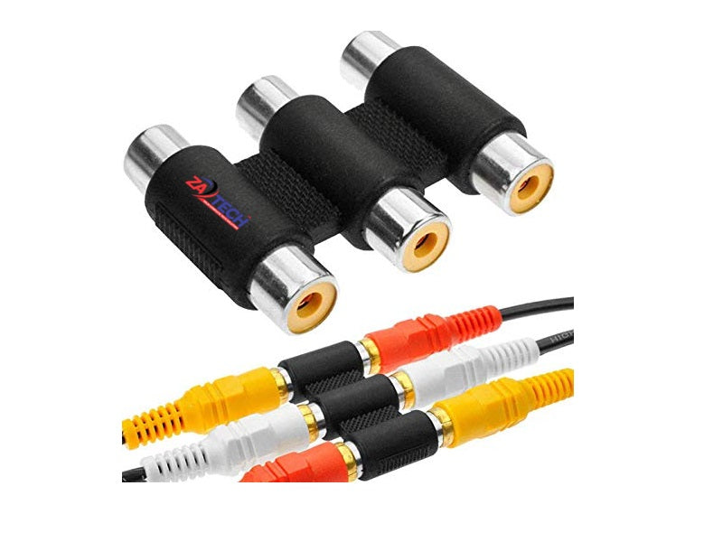 ZATECH 3 Rca Female To 3 Rca Female