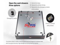 ZAPOS  Cash Drawer Black 12V,Rj11