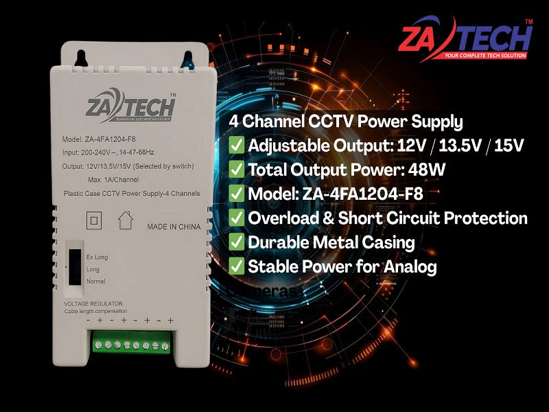 ZATECH 4Ch Indoor Power Supply