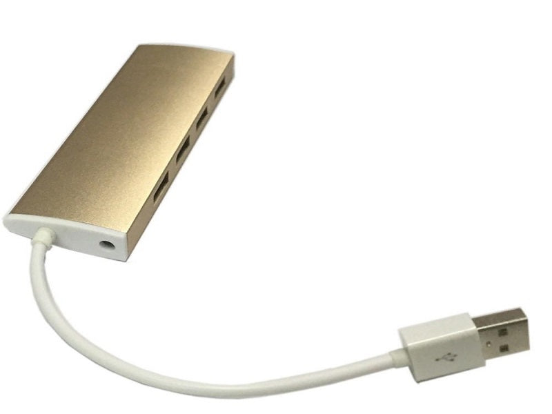 ZATECH 4Port Hub Gold Usb 2.0 480 Mbps