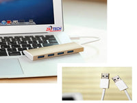 ZATECH 4Port Hub Gold Usb 2.0 480 Mbps