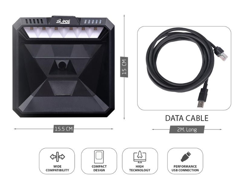 ZAPOS 2D Barcode Box Scanner