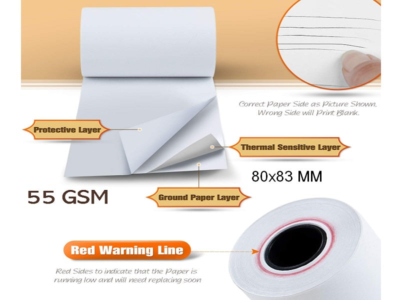ZAPOS Thermal Till Roll 80 X 80Mm 55Gsm