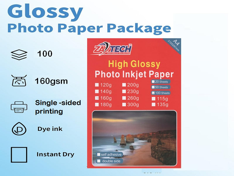 ZATECH High Gloss Photopaper 160G X100P