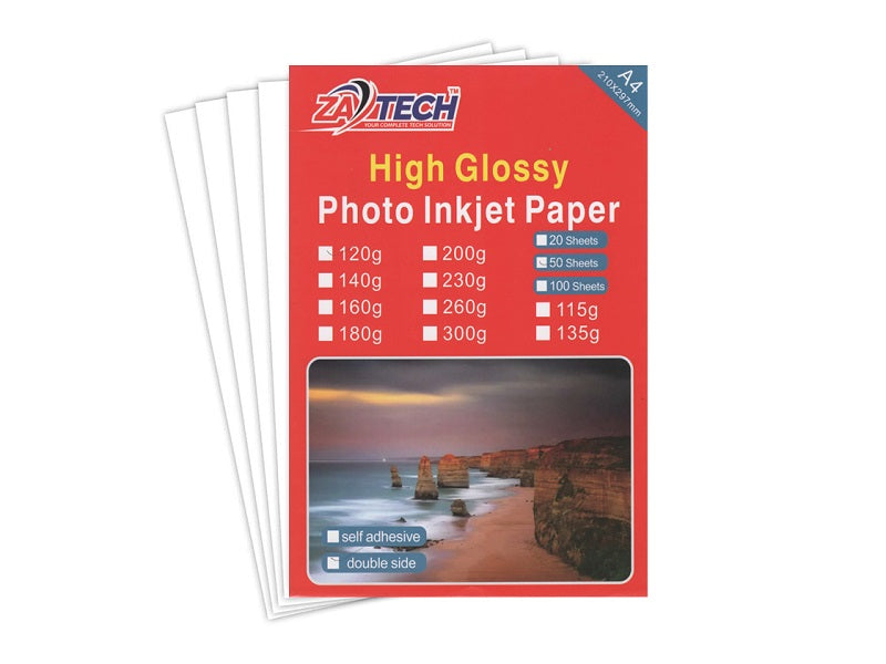 ZATECH A4 2 Side High Gloss  Photo Paper