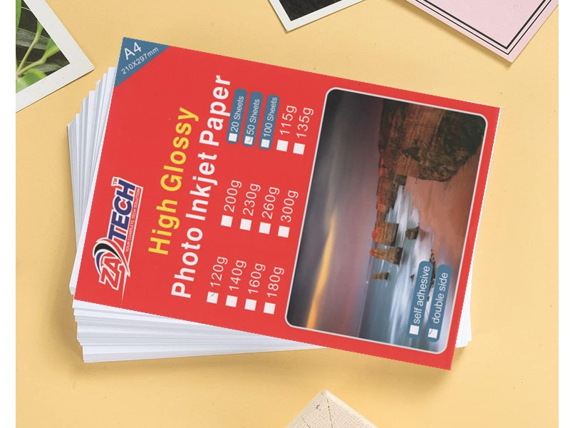 ZATECH A4 2 Side High Gloss  Photo Paper